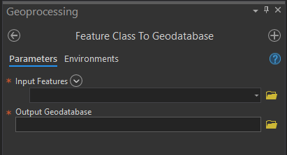 Feature Class to Geodatabase